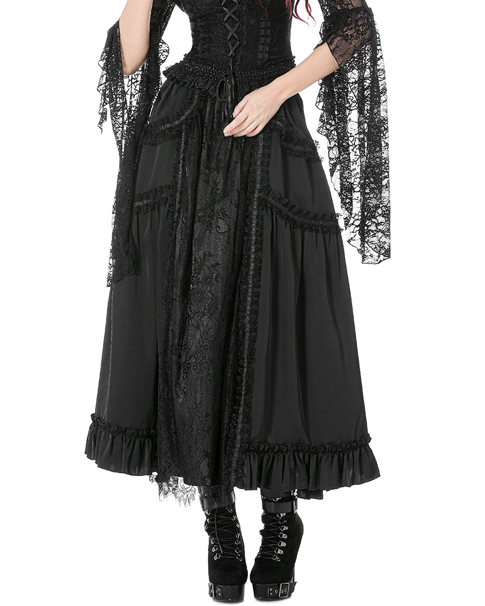 Classic Gothic Black Net Skirt