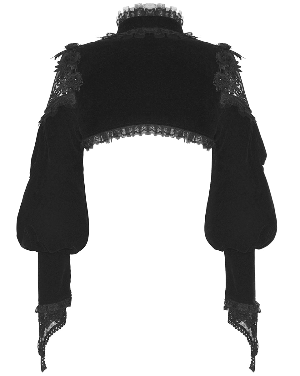 Velvet Rose Finger Lace Bolero