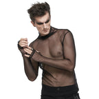 High Neck Casual Mesh Top