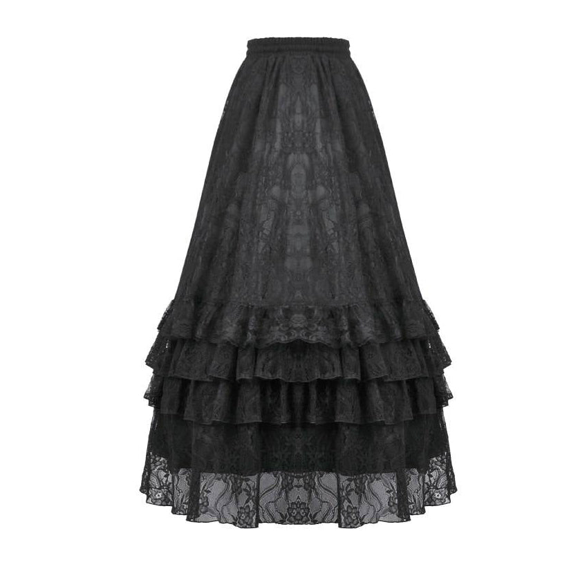 Long Vintage Laced Skirt