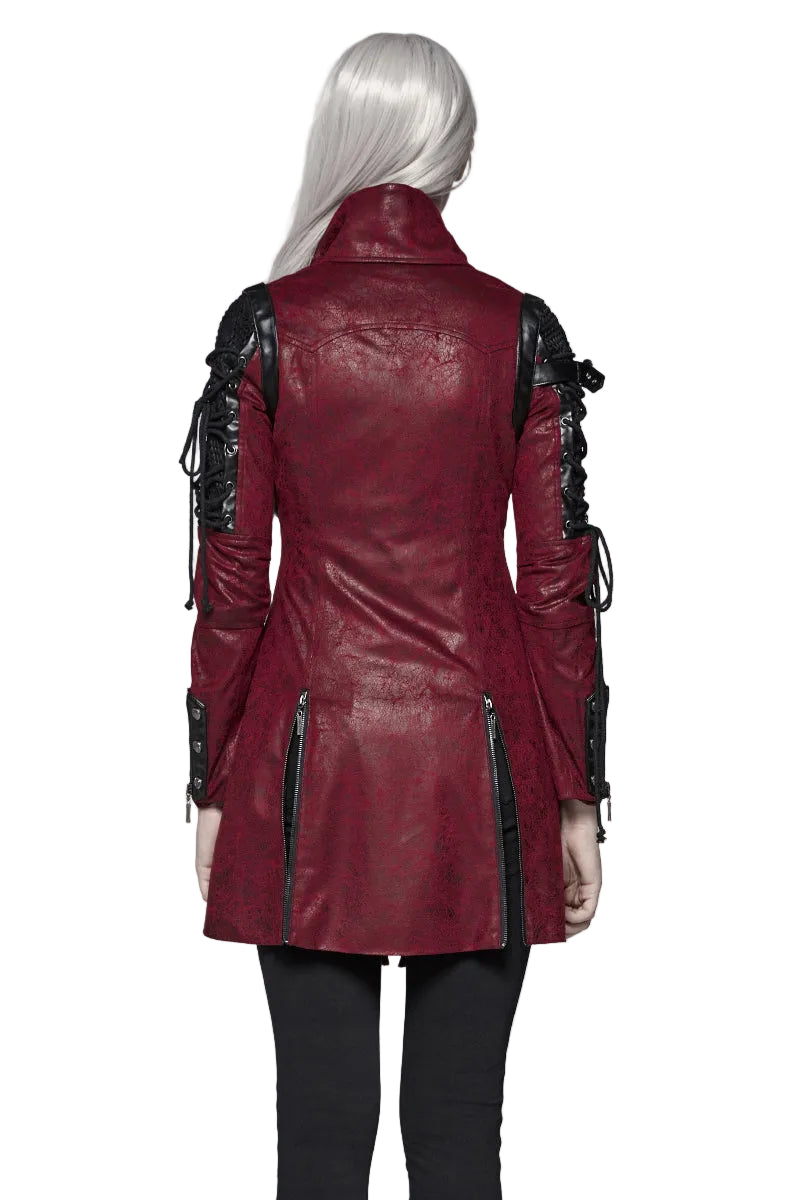 Ladies Crimson Dystopian Jacket
