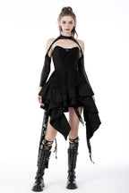 Shredded Frilly Waterfall Dress
