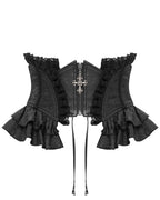 Crucifix Rose Frill Corset Belt