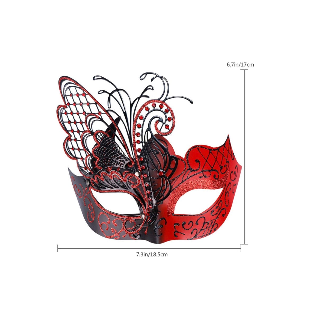 Red Butterfly Masquerade Mask