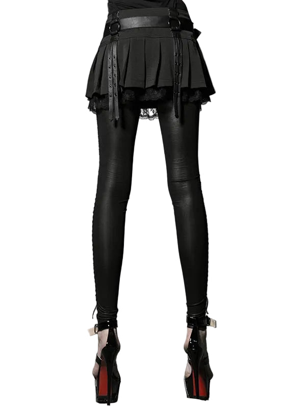 Gothic Embossed Decorative Leggings