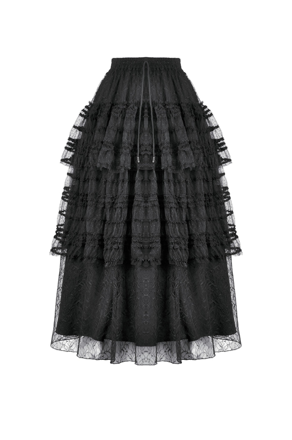 Tiered Net Lace Skirt