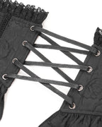 Crucifix Rose Frill Corset Belt