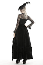 Queen Drape Lace Maxi Skirt