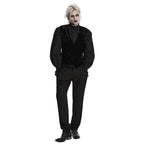 Black Crushed Velvet Waistcoat