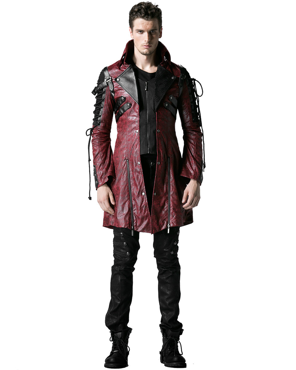 Mens Red Dystopian Jacket