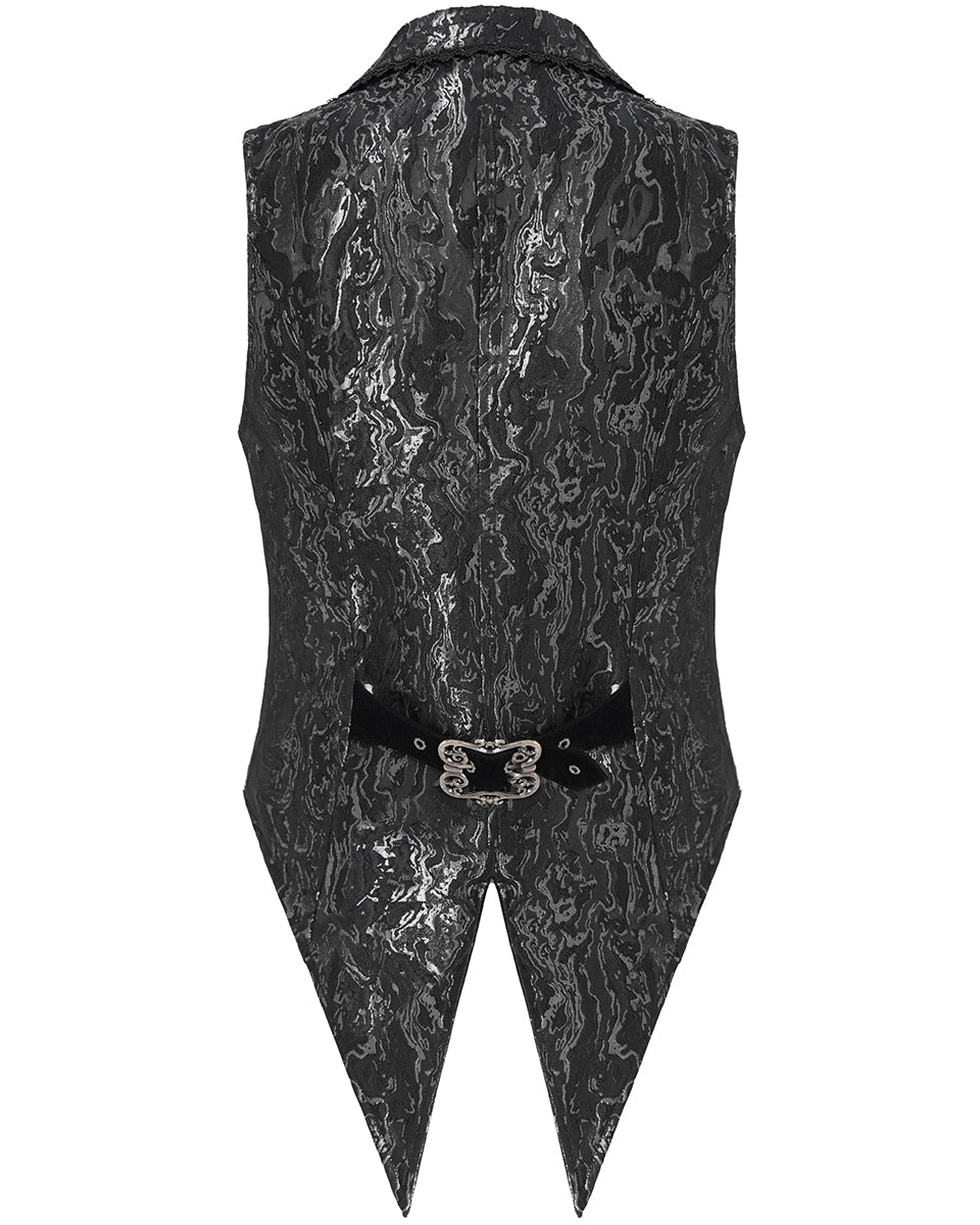 Men’s Jacquard Velvet Tailed Gothic Waistcoat