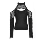 Shoulder Cut Out Net Top