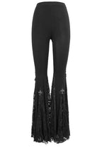 Bell Bottom Mini Crucifix Lace Trousers