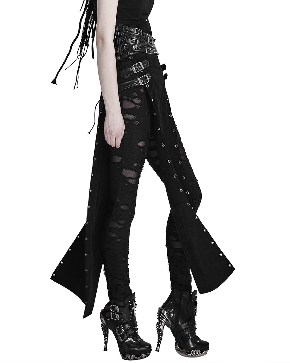 Katana Buckle Side Split Skirt