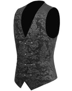 Black Alcazar Button Up Men’s Waistcoat