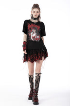 Punk Lace Plaid Mini Skirt
