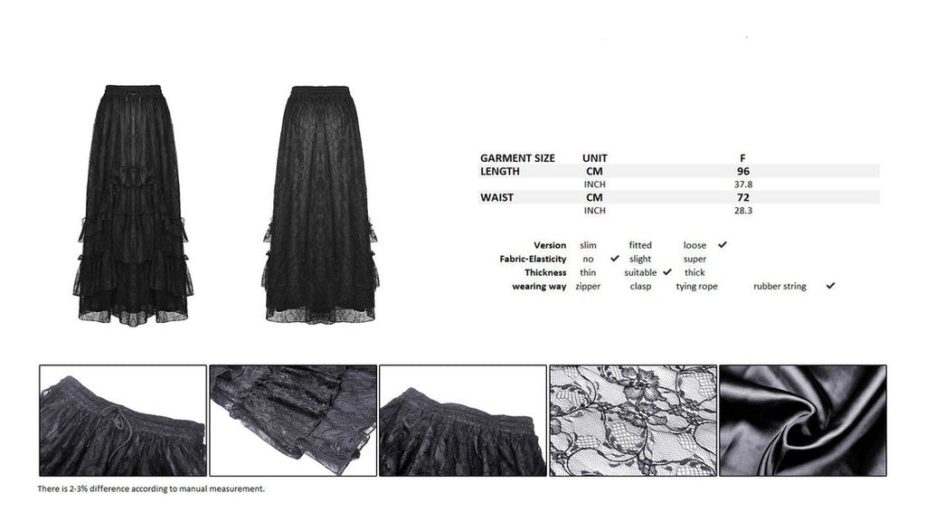 Frill Lace Long Skirt