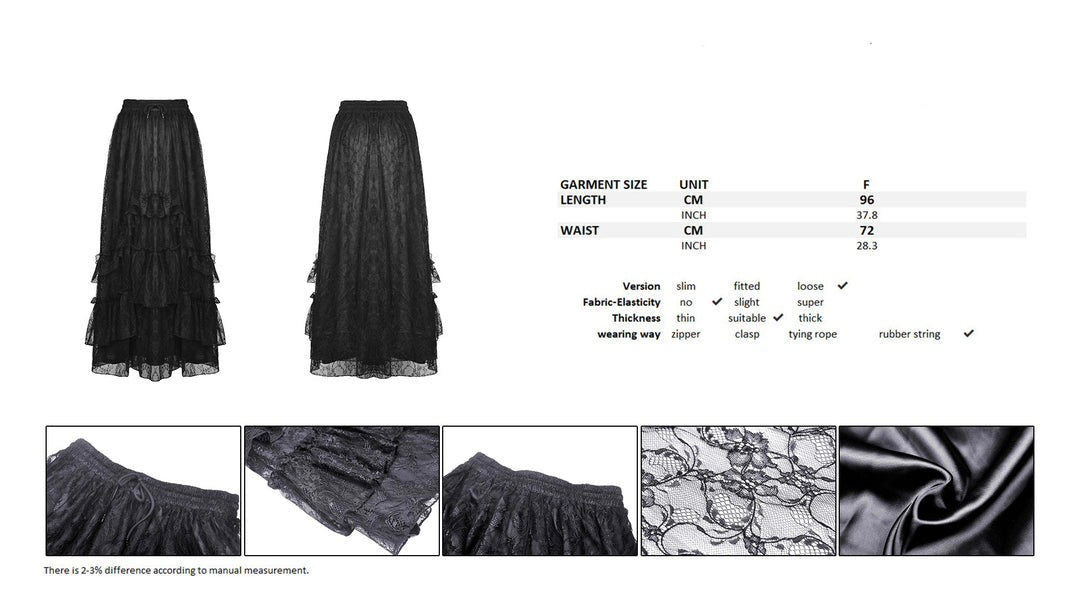Frill Lace Long Skirt
