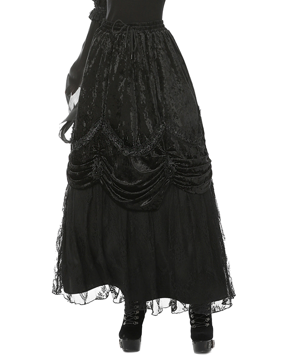Victorian Velvet Maxi Skirt