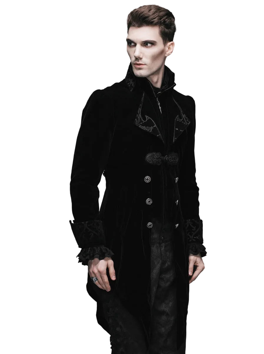 Black Gothic Velvet Tailcoat