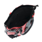 Black & Red Buckle Stud Handbag