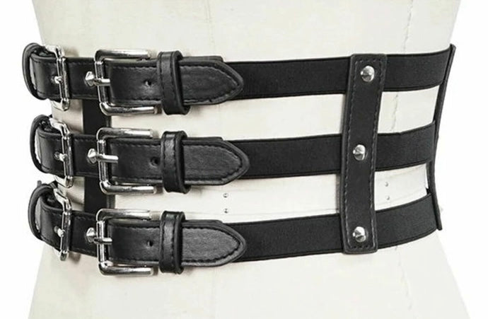 Grid Buckle Belt