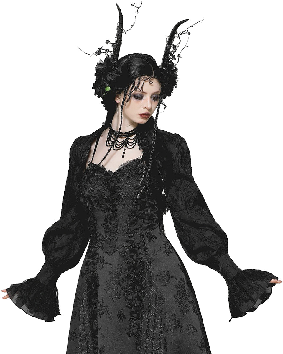 Floral Cuff Sleeve Bolero