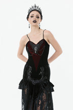 Romantic Heart Velvet Jewel Corset Top