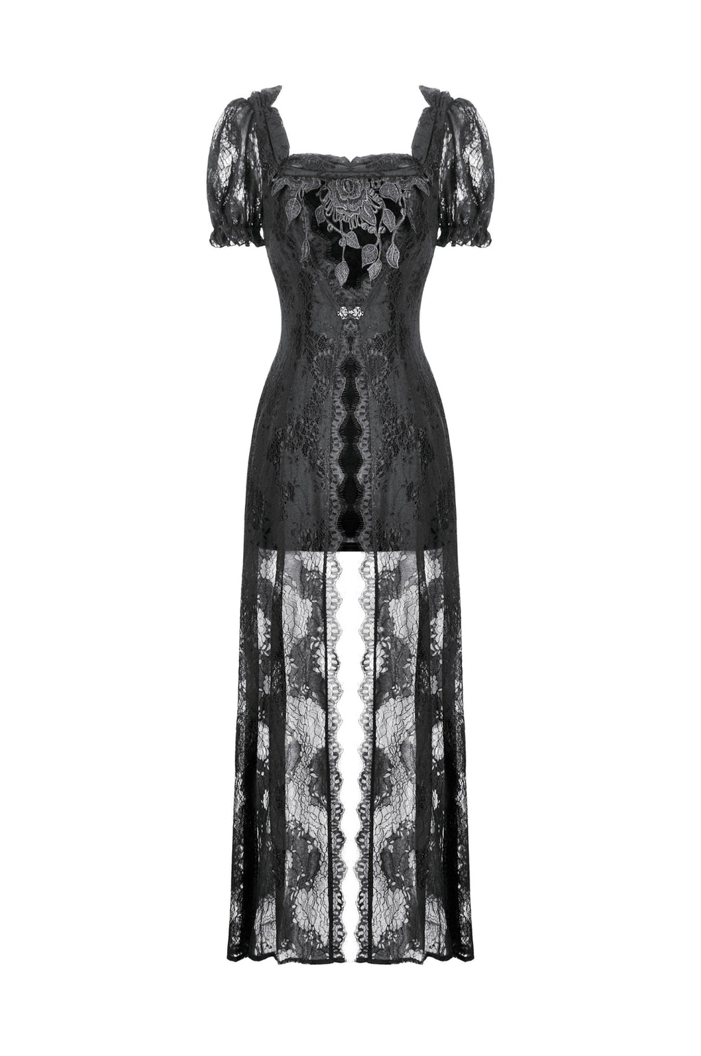 Velvet Lace Skirt Mini Dress