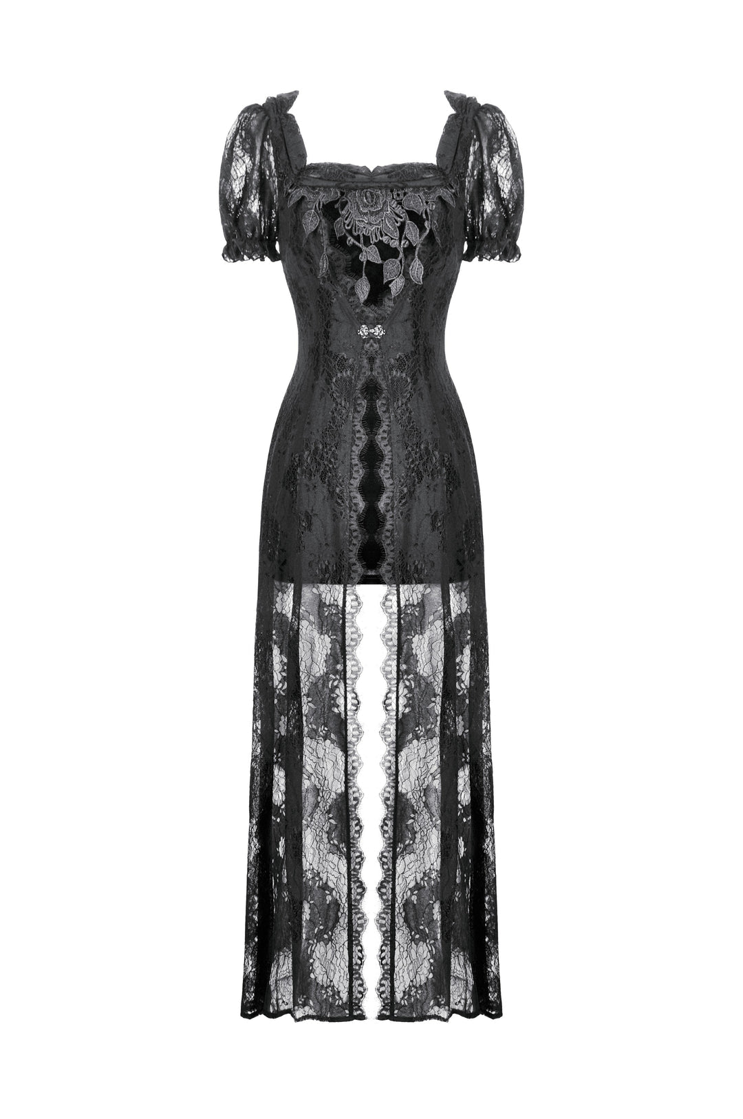 Velvet Lace Skirt Mini Dress