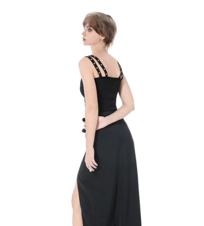 Punk Eyelet Zip Lace Zip Tank Top