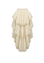 Steampunk Cream Ruffle Drape Skirt