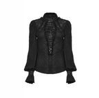 High Neck Laced Blouse