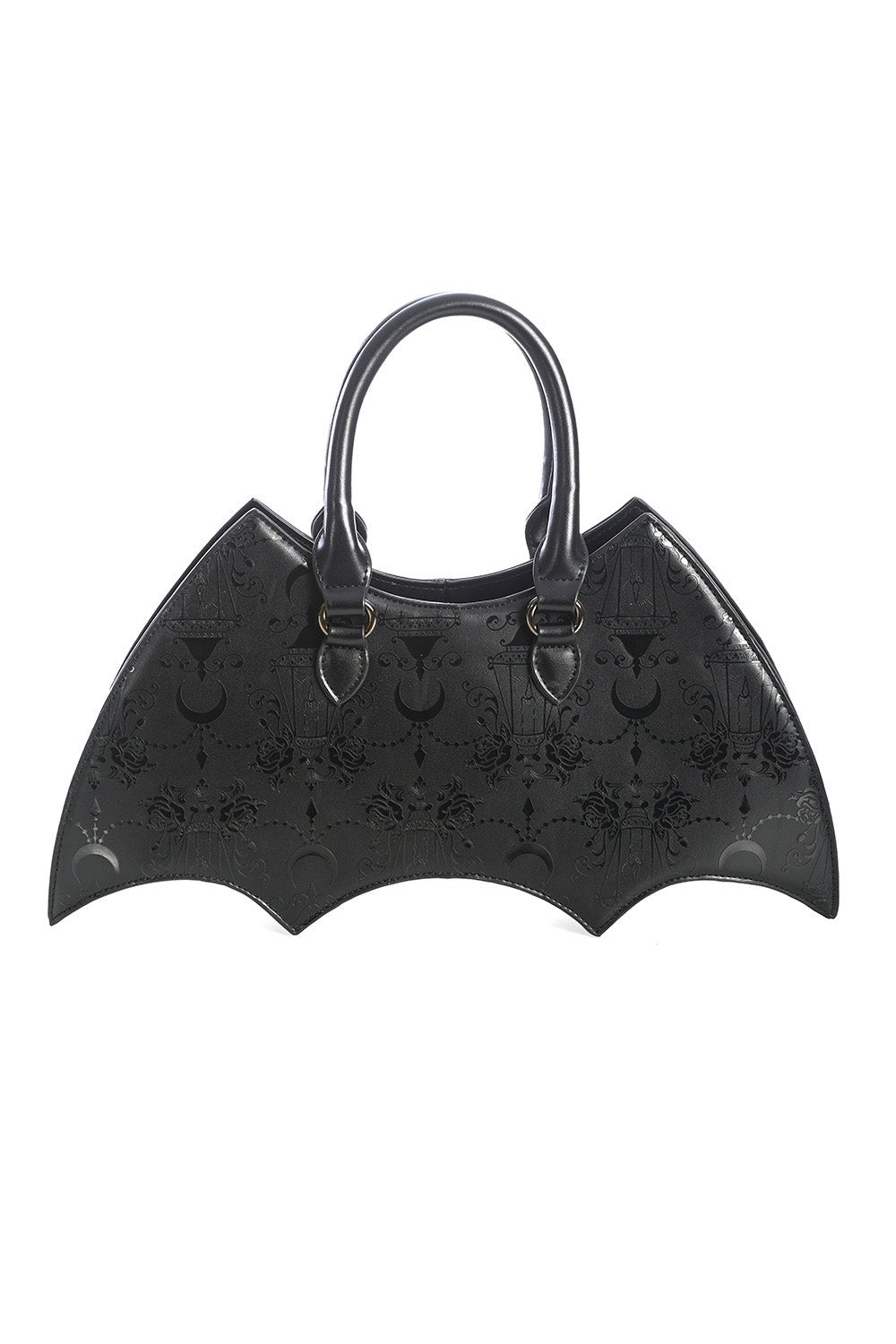 Bat Shaped Moon Chandelier Patterned Bag