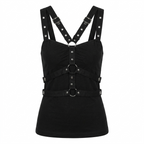 Eyelet Strap Casual Vest Top
