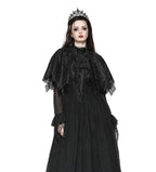 Tattered Cape Shrug With Crucifix Cravat