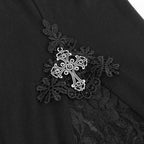 Bell Bottom Mini Crucifix Lace Trousers