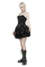 Shiny PU Leather Layered Buckle Dress