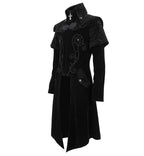Cape Collar Crucifix Gothic Long Black Coat