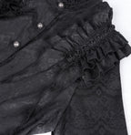 Frilly High Neck Doll Blouse