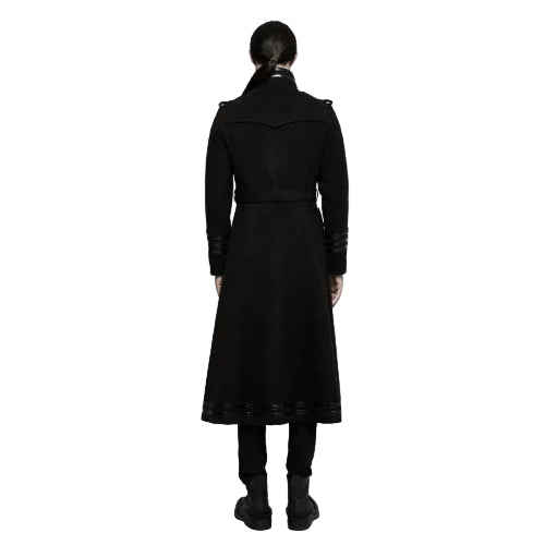 Men’s Military Uniform Belt Long Coat