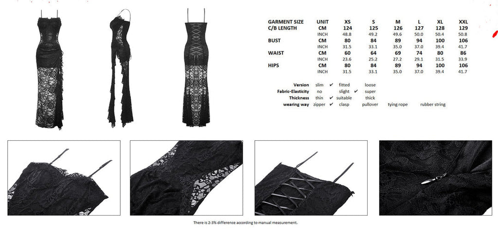 Lace Thigh Split Maxi Dress