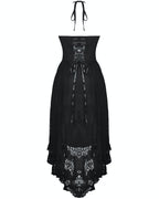 Dovetail Halter Neck Lace Net Dress