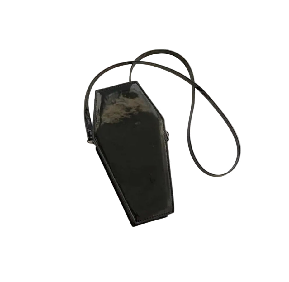 PVC Coffin Rose Crucifix Dagger Bag