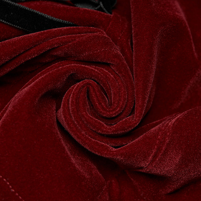 Red Dark Doll Velvet Jacket