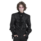 Black Paisley Jacquard Shirt With Cravat