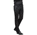 Gothic Patterned Side Lace Up Trousers