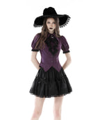 Purple Moon Witch Ruffle Blouse