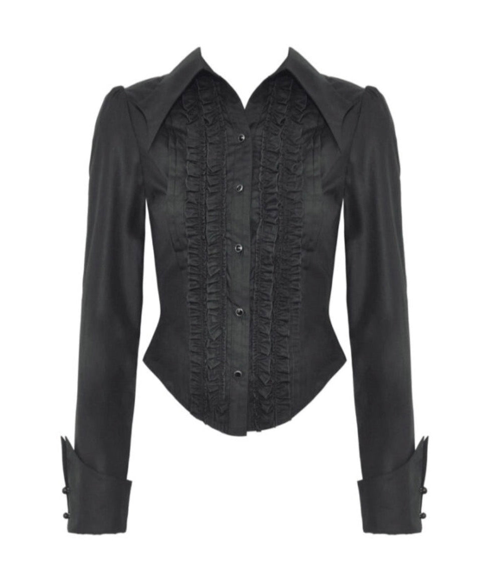 Ruffle Frill Long Sleeve Shirt