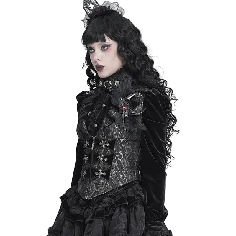 Women’s Patterned Crucifix Tailed Waistcoat